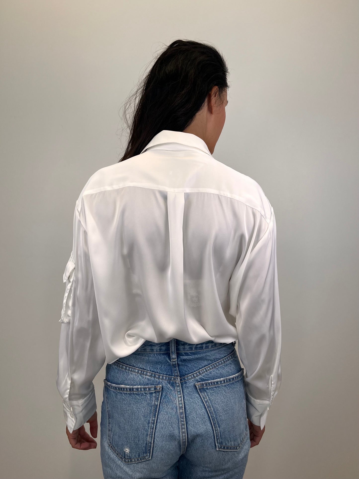 Blouse satinée