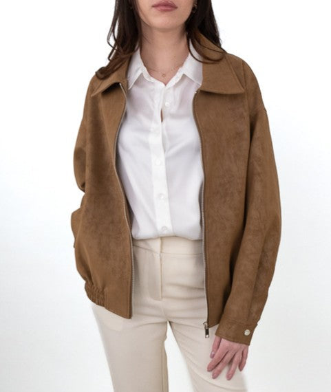 Bomber oversize effet daim