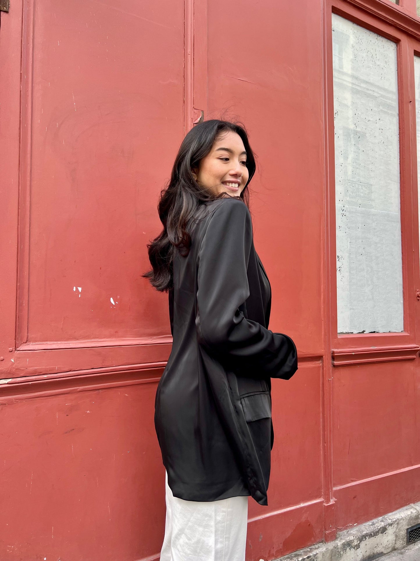 Blazer satiné classique