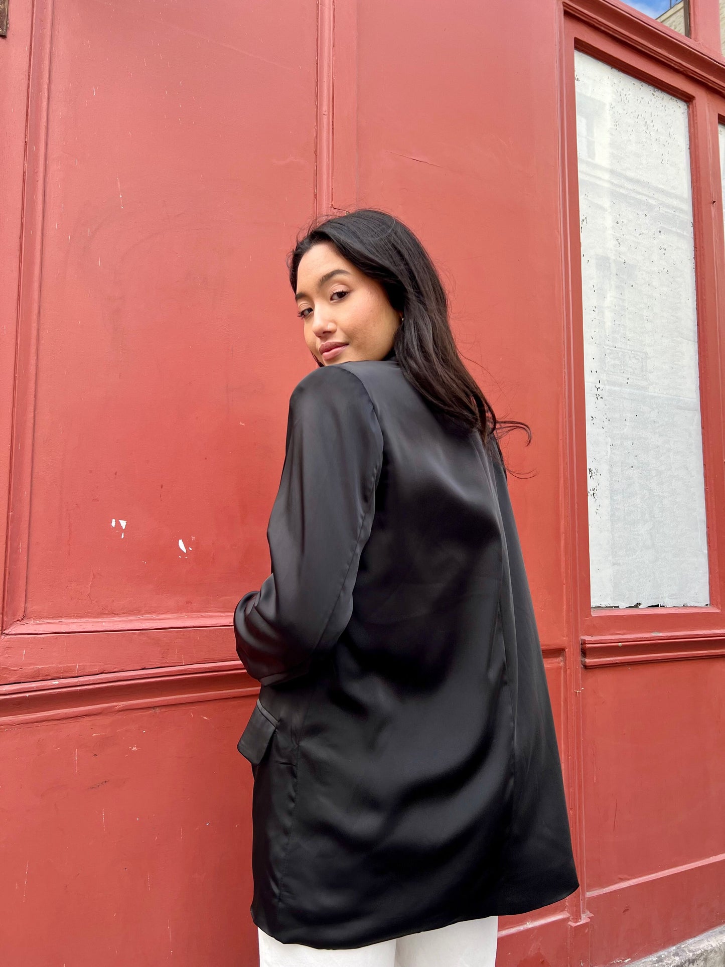 Blazer satiné classique