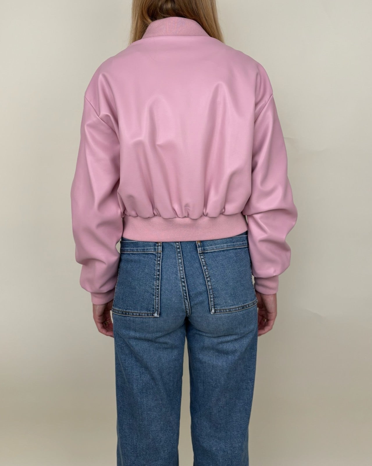 Blouson bomber en similicuir
