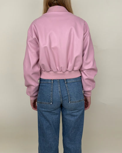 Blouson bomber en similicuir