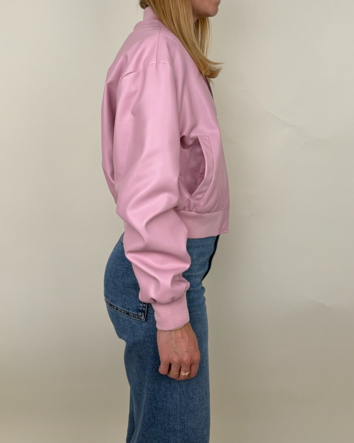 Blouson bomber en similicuir
