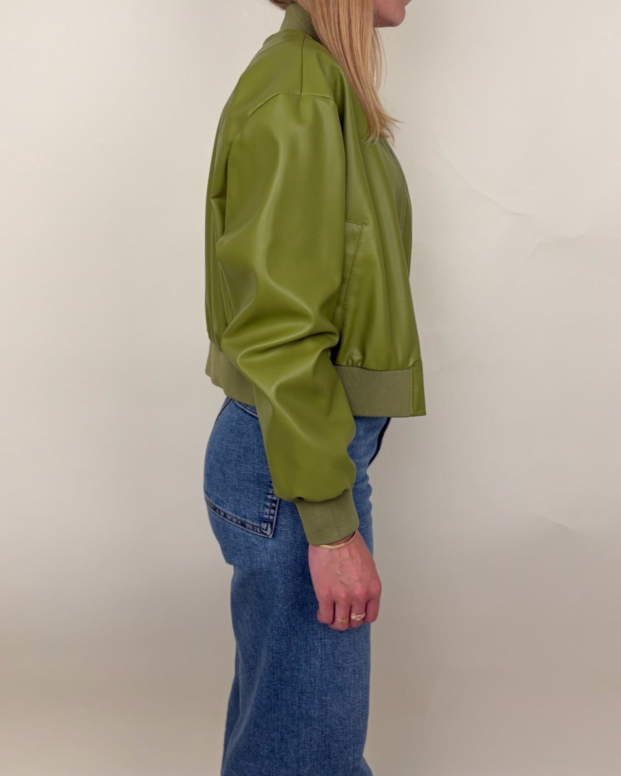 Blouson bomber en similicuir