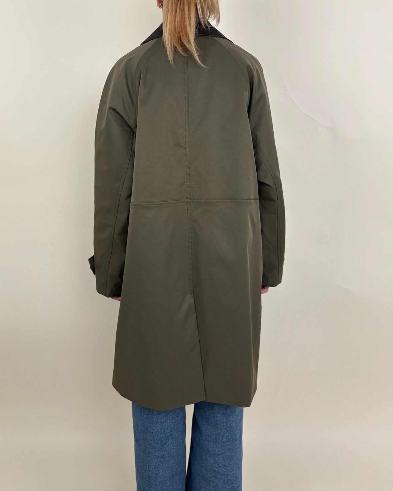 Parka à col contrasté