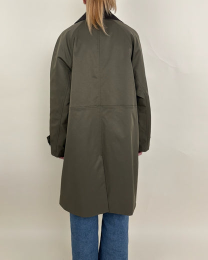 Parka à col contrasté