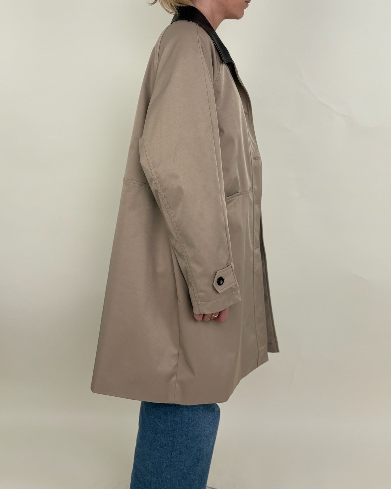 Parka à col contrasté