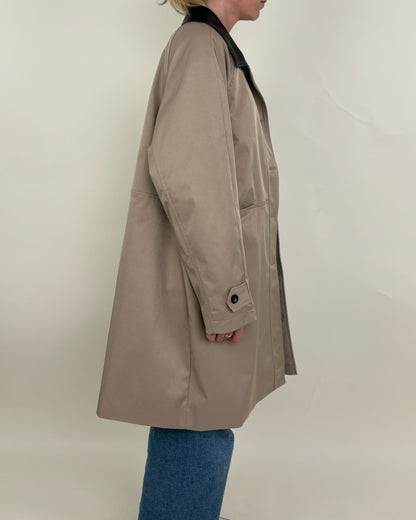 Parka à col contrasté