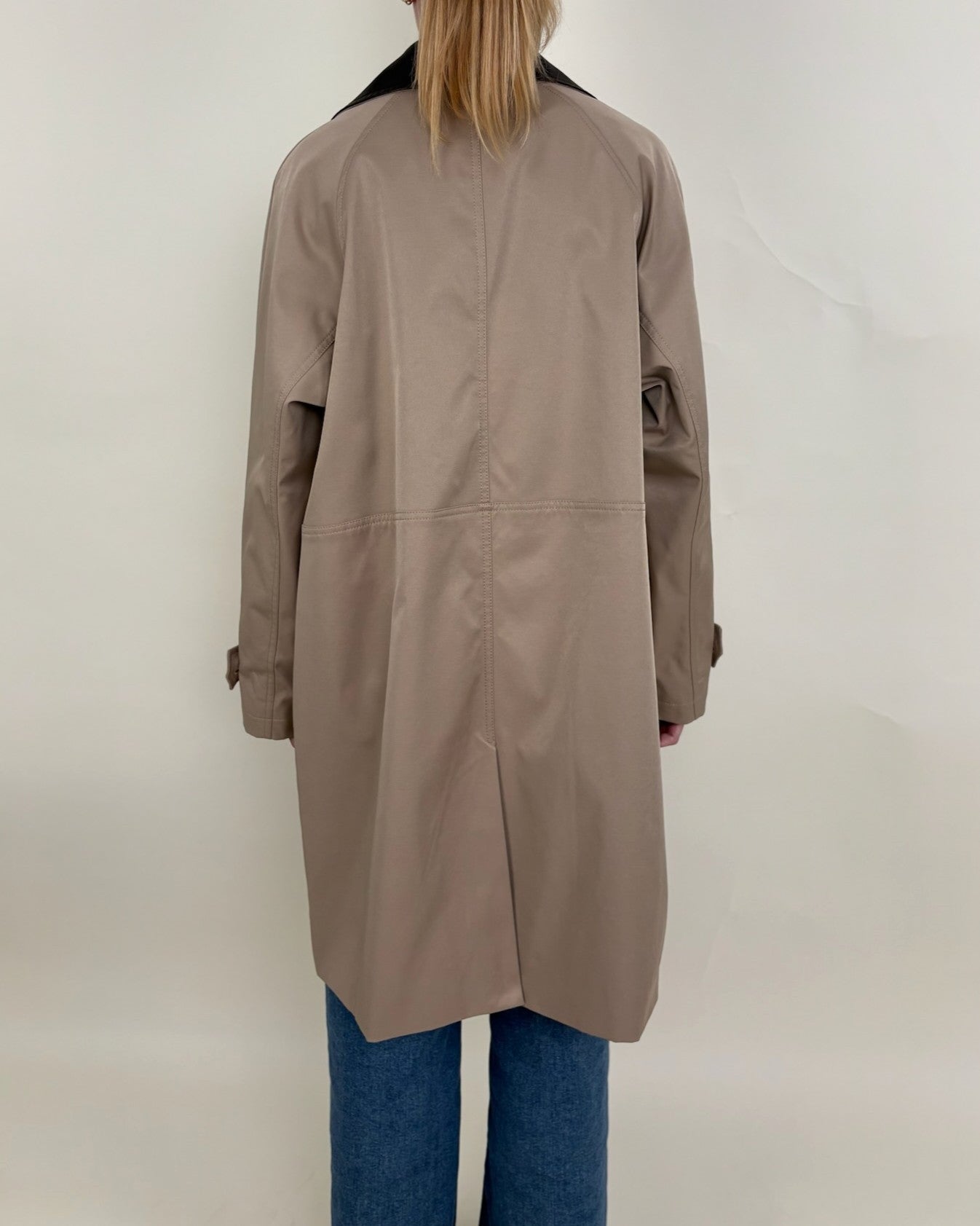 Parka à col contrasté