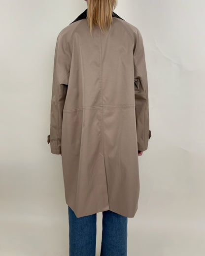Parka à col contrasté