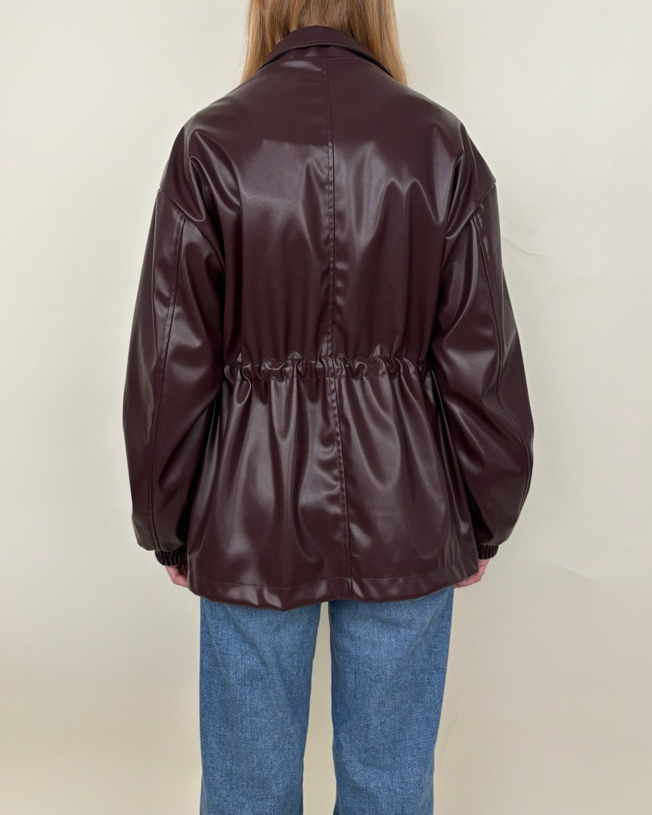 Parka saharienne en similicuir