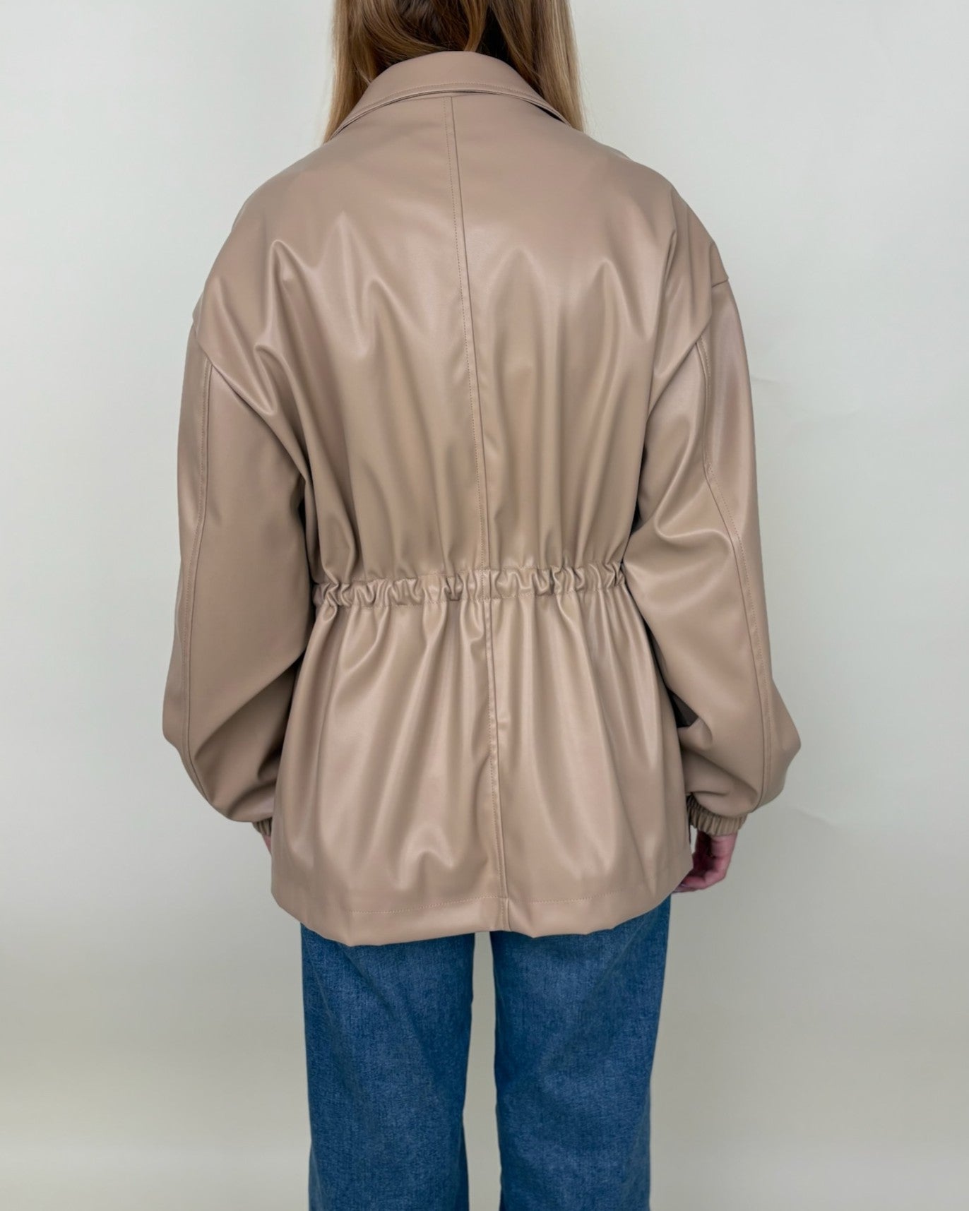 Parka saharienne en similicuir