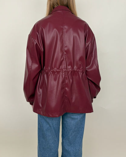 Parka saharienne en similicuir