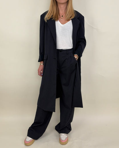 Pantalon de costume à rayures tennis