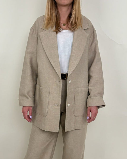 Veste blazer effet lin