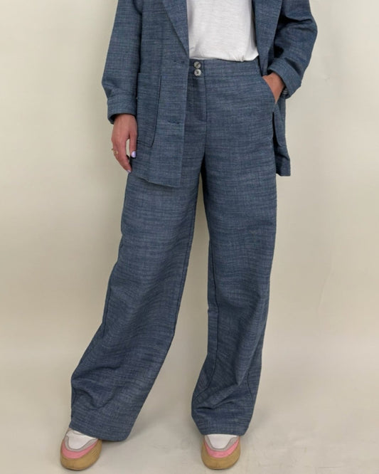 Pantalon fluide effet lin