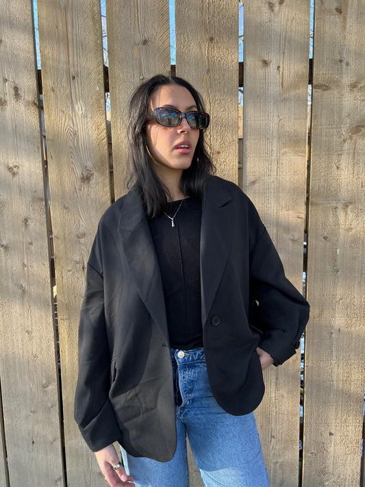 Oversized bomber blazer
