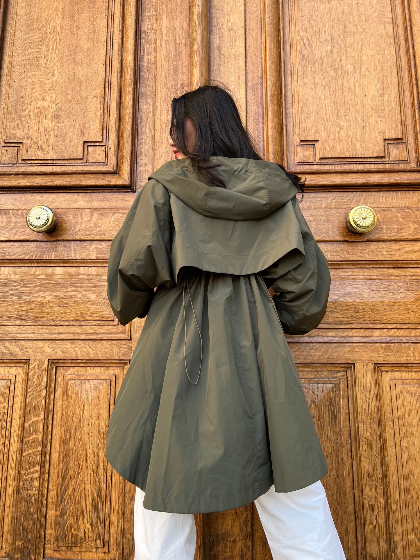 Long parka with hood