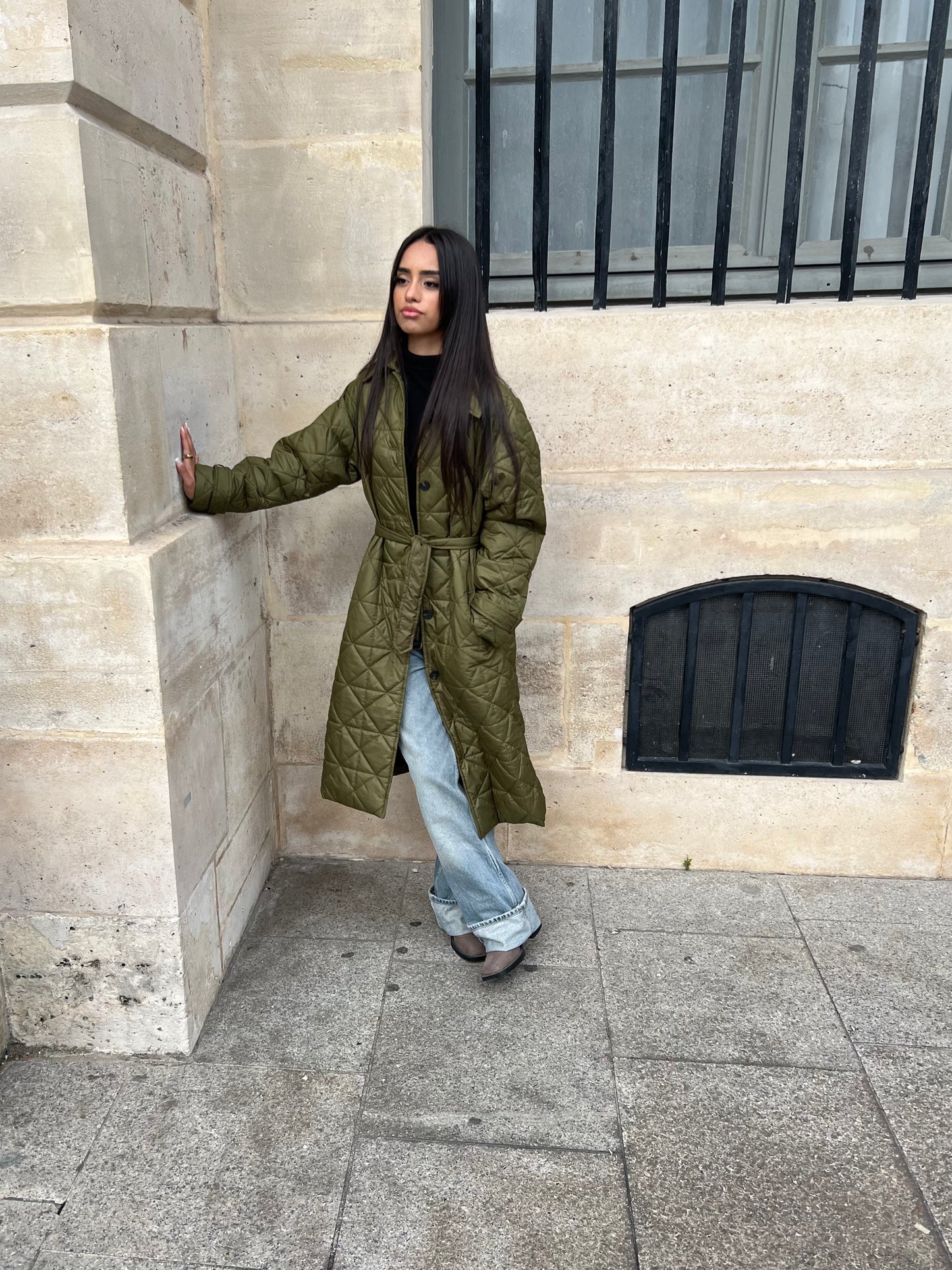 Quilted Trench Coat