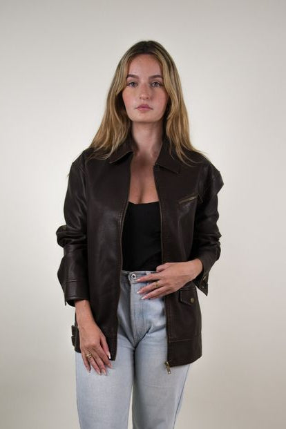 Veste vintage en similicuir