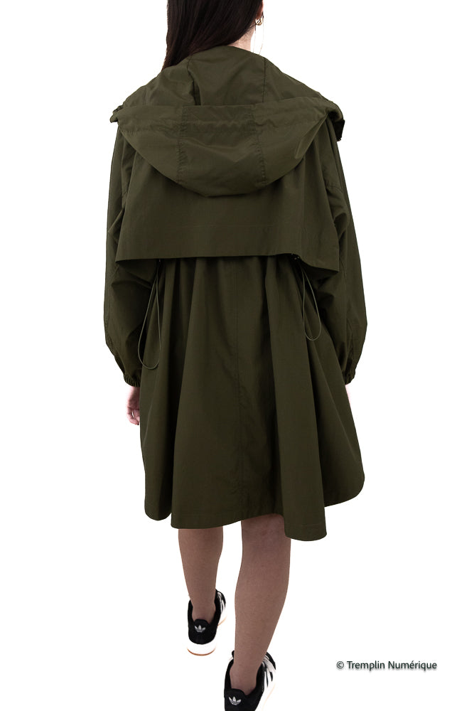 Long parka with hood